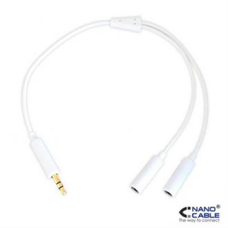 CABLE AUDIO JACK 3.5MM 2X3.5/H BLANCO - Ver los detalles del producto